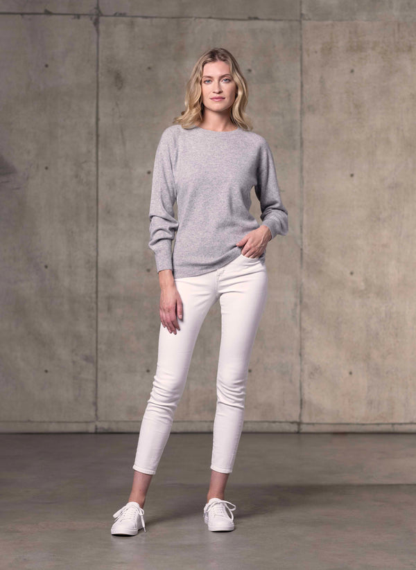 Women's Light Grey Cashmere Sweater