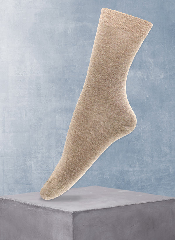  Solid Viscose Sock in Oatmeal