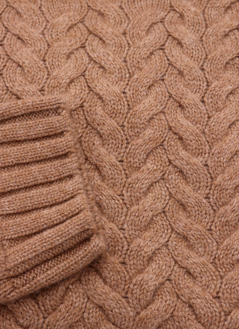 women's detailed image of cashmere cable sweater
