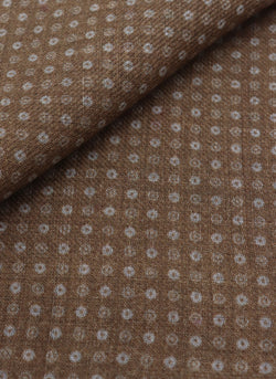 rolled Dot Wool Pocket Square in Taupe