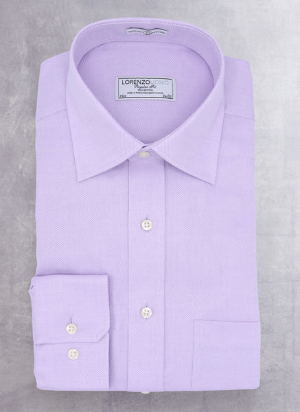 William Fullest Fit Shirt in Solid Purple Oxford – Lorenzo Uomo