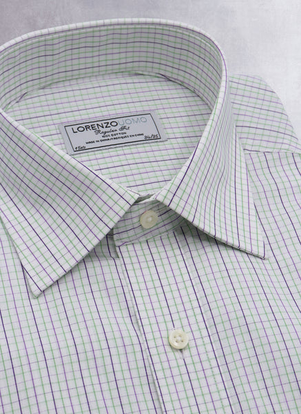 William Fullest Fit Shirt in Blue Windowpane
