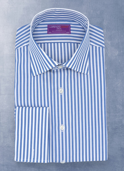 Maxwell in White and Aqua Stripes Shirt – Lorenzo Uomo Maxwell in White and Aqua Stripes Shirt – Lorenzo Uomo