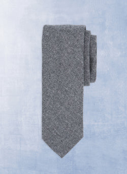 Men's Italian Wool Tie in Dark Grey