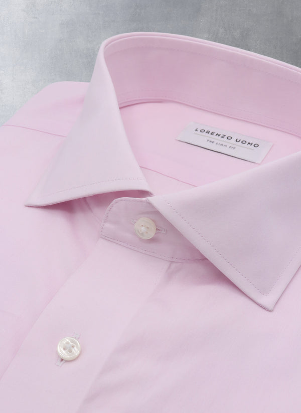 Collar of Liam in Pink Poplin Shirt 