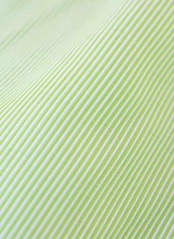 Boxer Short in Green Micro Stripes Fabric close up