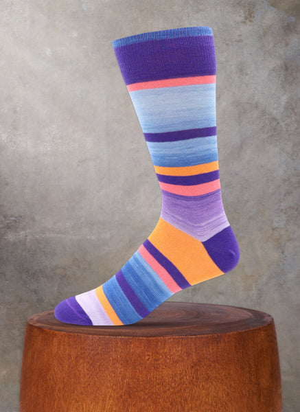 Space Dyed Circle Dot Sock in Purple main image 0