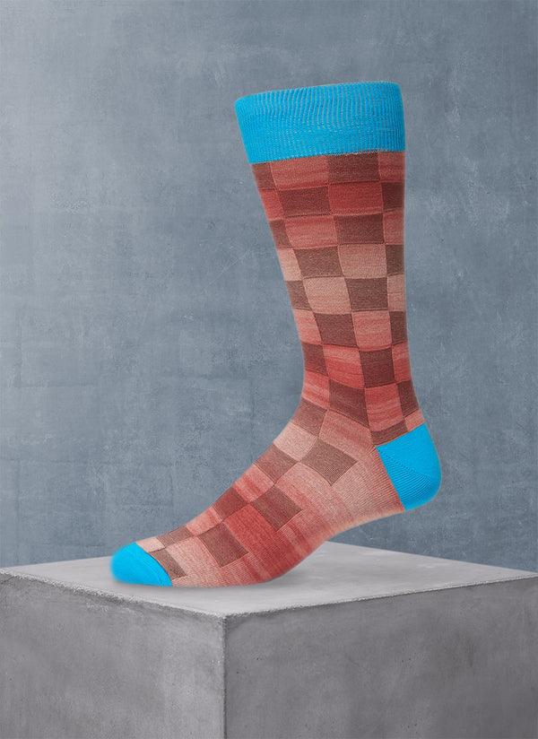 Space Dyed Basketweave Sock in Teal