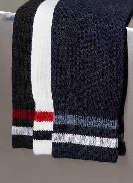 75% Cashmere Rib Sock in Heather Charcoal main image 0