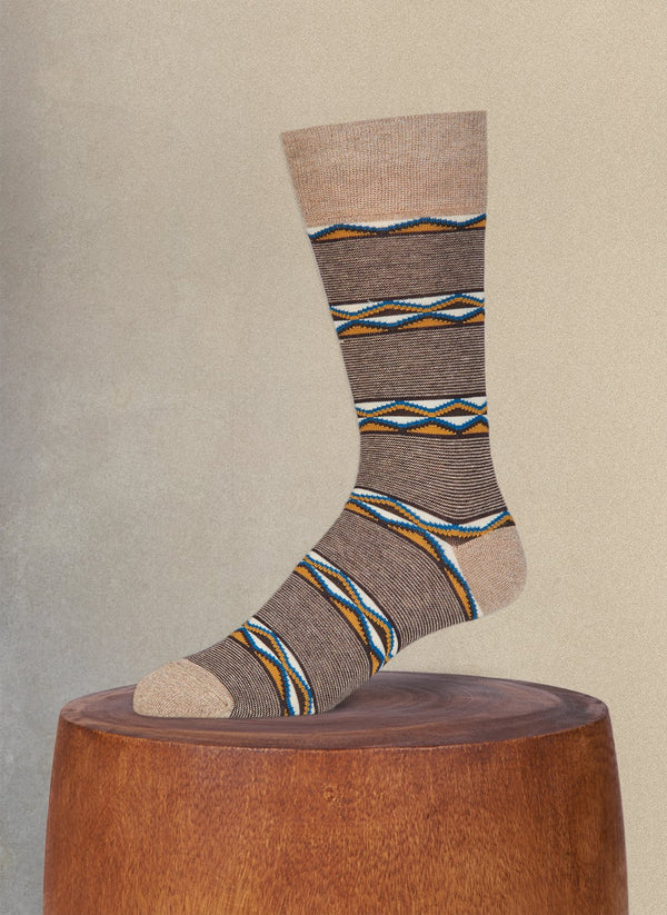 Jaspé Diamond Millie Sock in Taupe