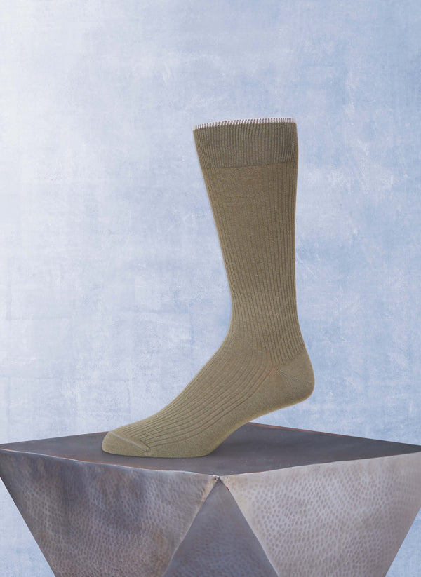 3 Pack Recycled Cotton Sock in Olive