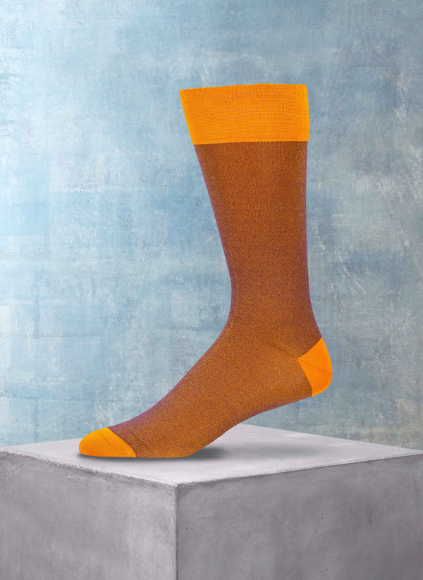Solid Iridescent Sock in Orange
