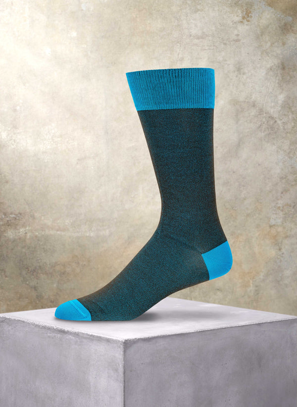 Solid Iridescent Sock in Teal 