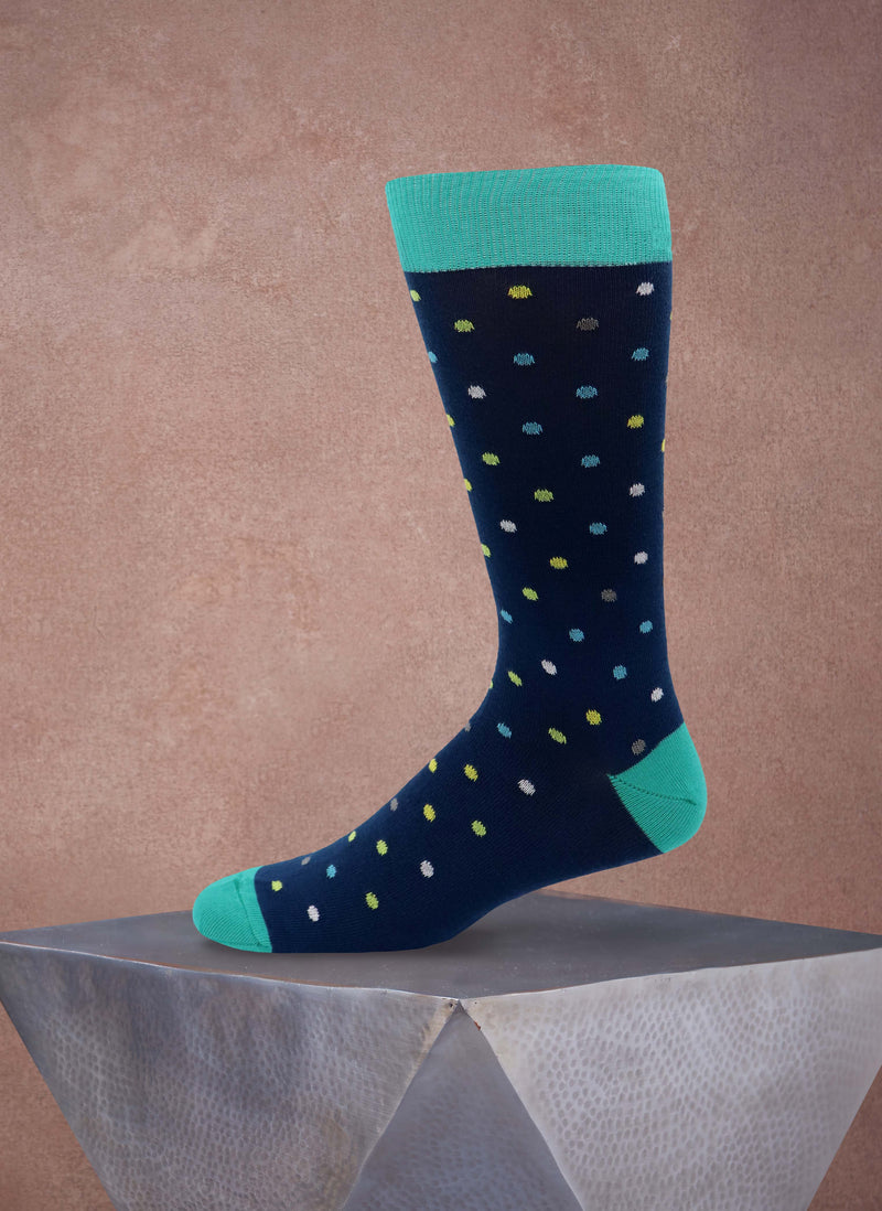 3 Pack Assorted Cotton Socks in Teal, Black and Grey