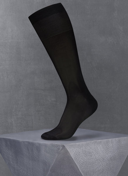 Tuxedo Over the Calf Silk Sock