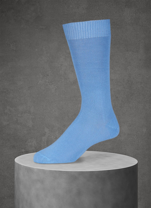 Egyptian Cotton Sock in Light Blue
