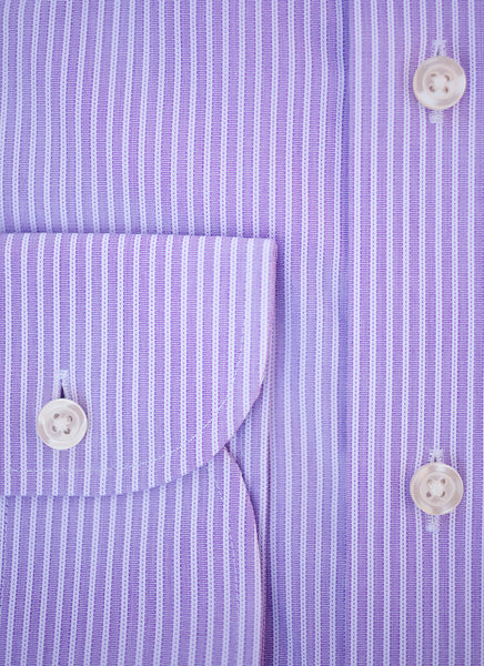 purple and white striped dress shirt Leeward Dress Shirt
