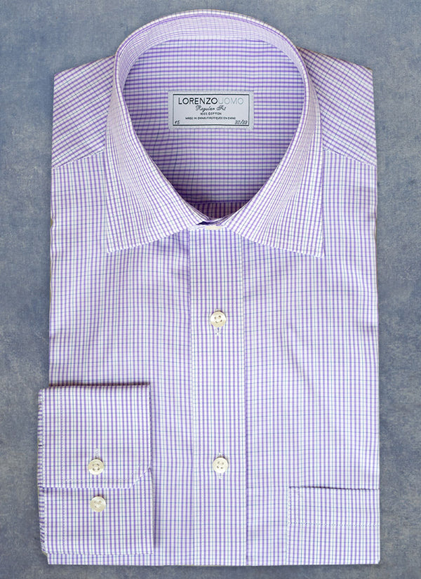 purple gingham dress shirt