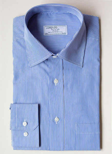 William Fullest Fit Shirt in Light Blue Stripe