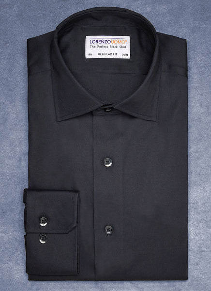 The Perfect White Shirt in Black-Maxwell Lorenzo Uomo The Perfect White Shirt in Black-Maxwell Lorenzo Uomo