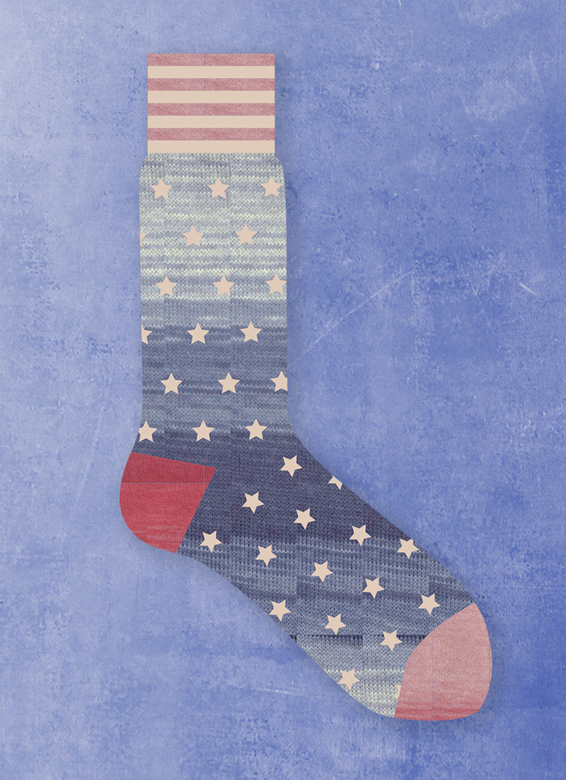 Americana Sock-Space Dye Stars