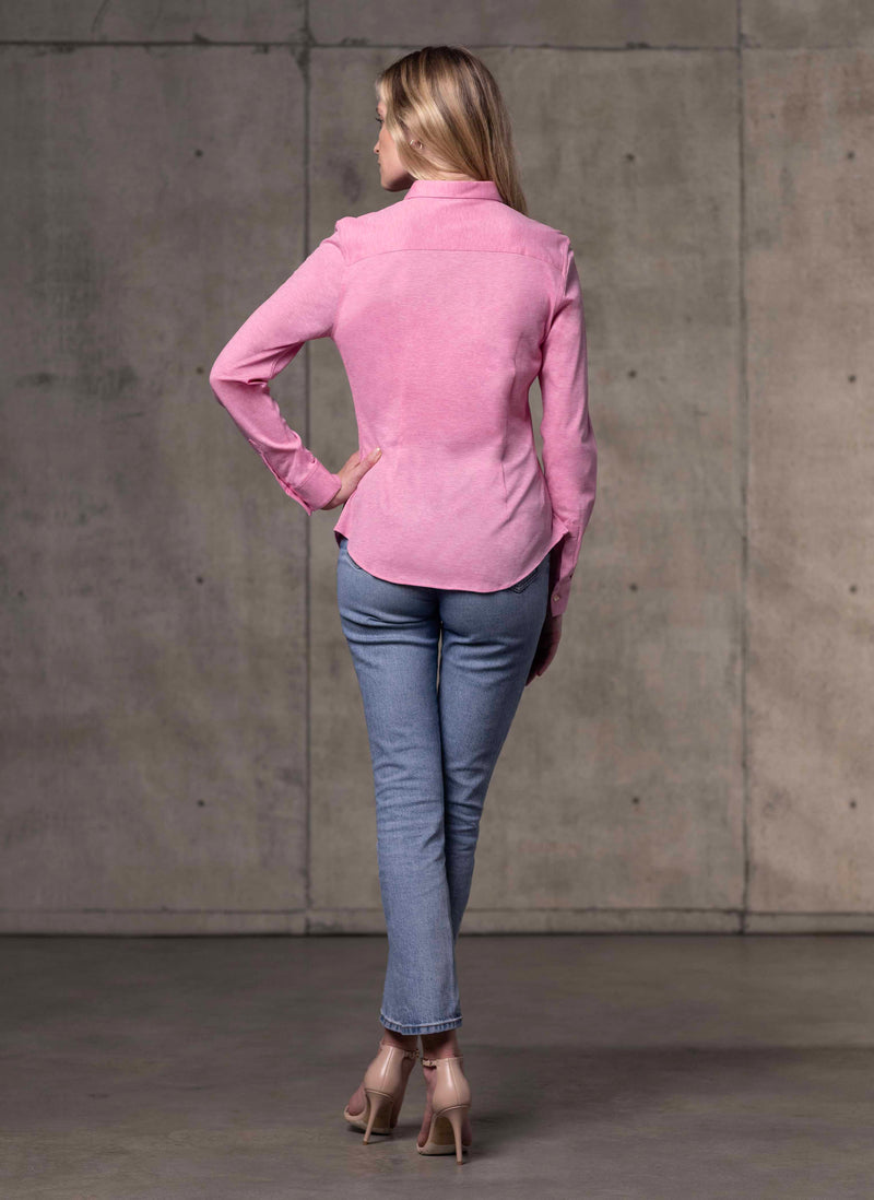 Women's Raspberry Knitted Shirt