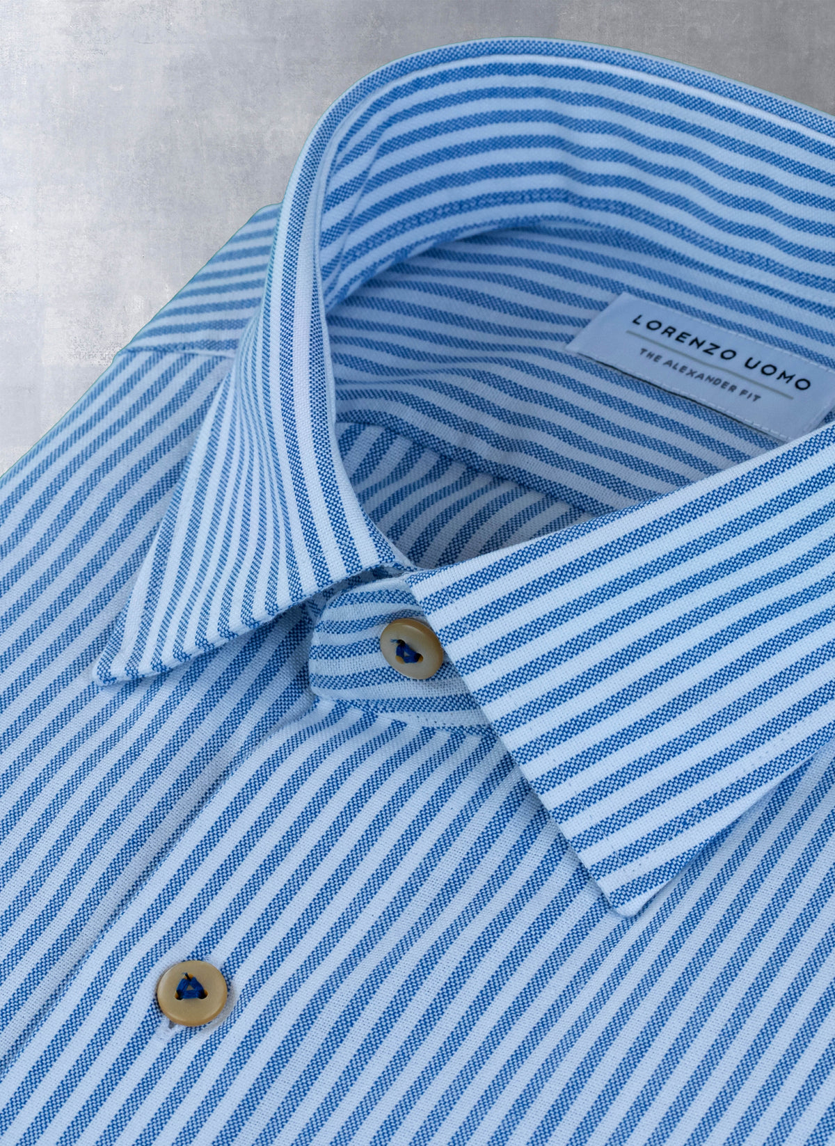 linea uomo dress shirts Alexander in White and Blue Stripe Shirt, 17.5 34/35 Trim fit How to Dress Up Shoe Size:Size 10 1/2 Regular Male patrones de costura vintage