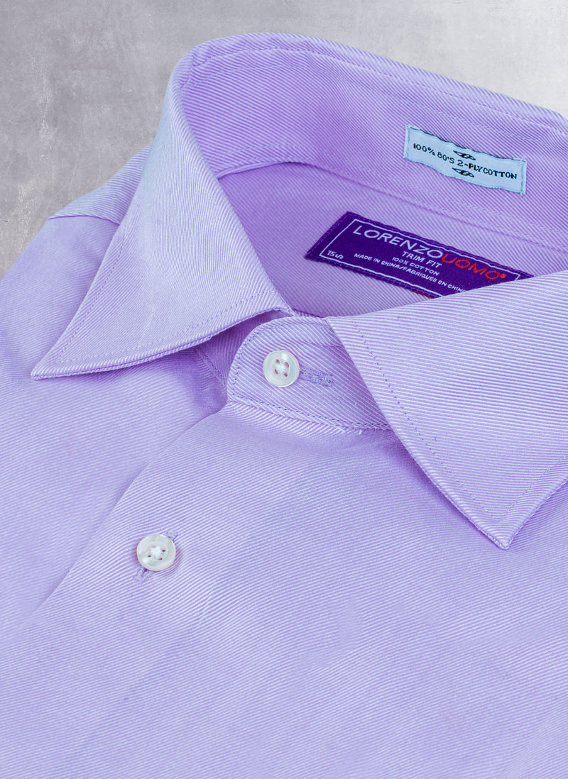 Maxwell in Solid Lavender French Cuff Twill Shirt