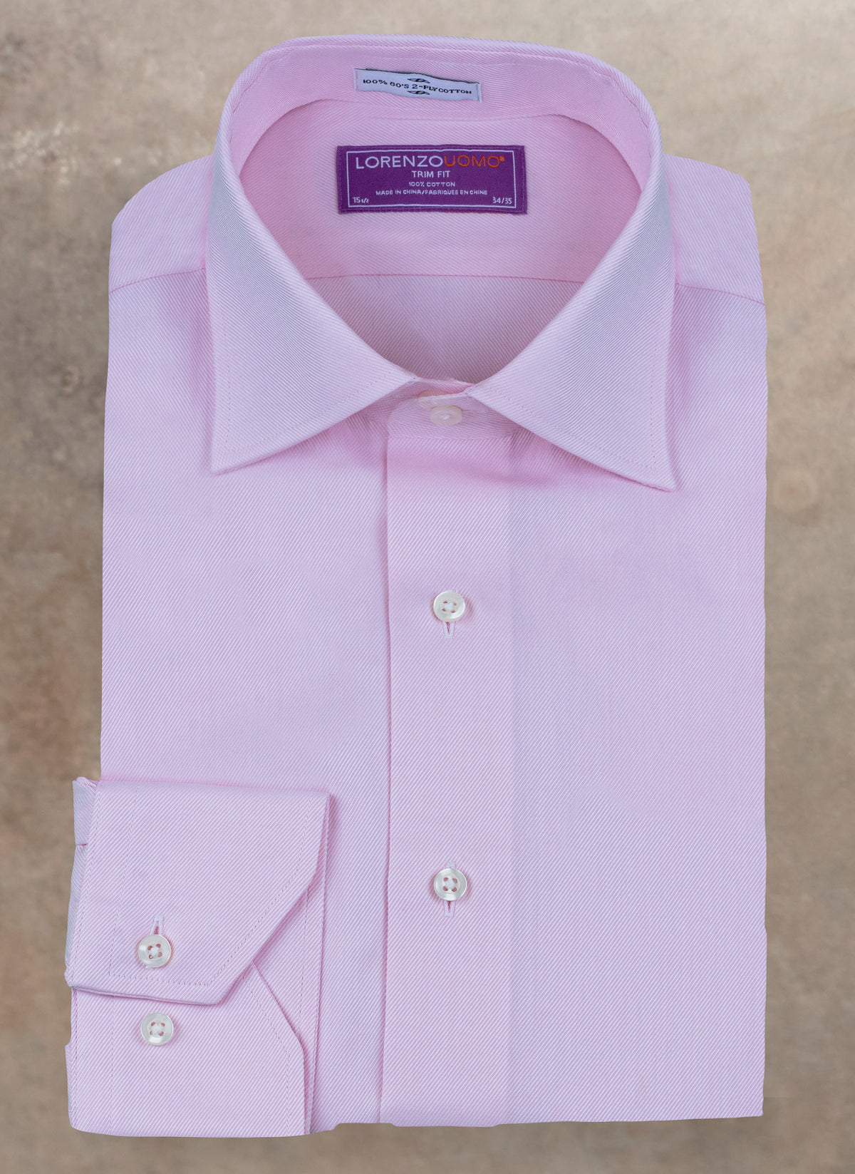 Maxwell in Solid Light Pink Twill Shirt, 15.5 34/35 Maxwell in Solid Light Pink Twill Shirt, 15.5 34/35