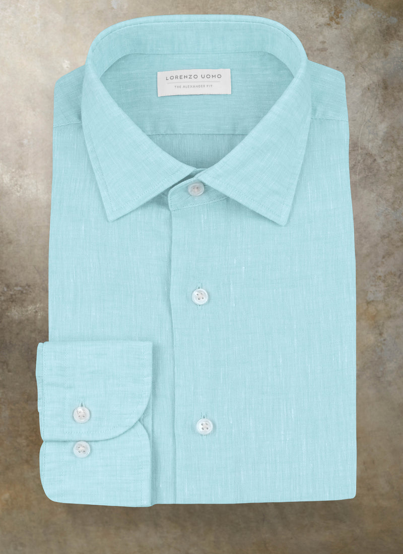 Alexander in Seafoam Linen Shirt, 15.5 34/35 Alexander in Seafoam Linen Shirt, 15.5 34/35