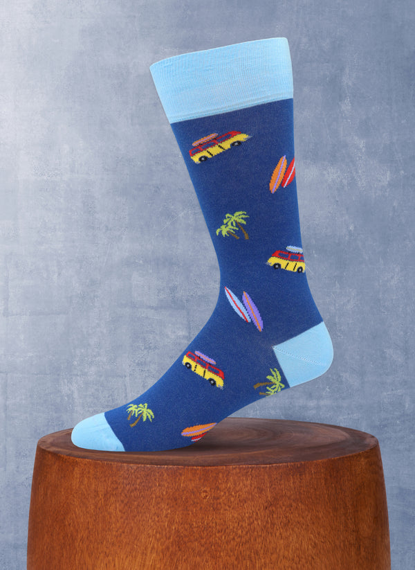Surf And Drive Sock in Navy