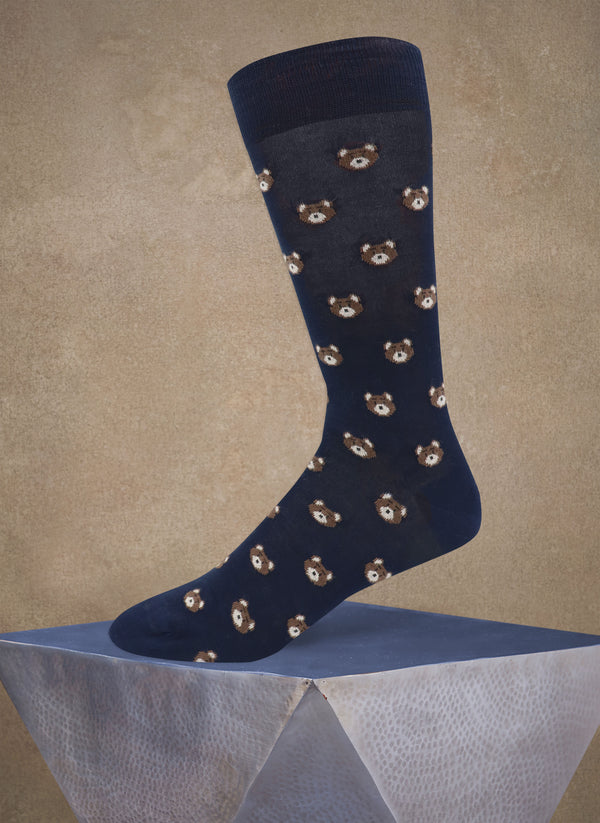 Bears Sock in Navy