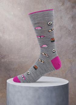 Merino Wool Sushi Sock in Light Grey