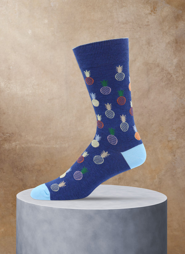 Pineapple Sock in Teal