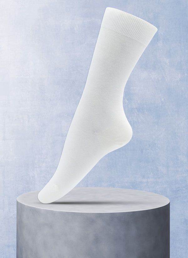 Women's Flat Trouser Sock in Cream