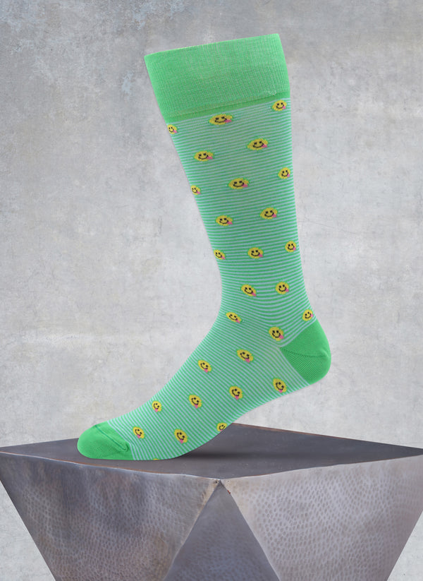 Emoji Cotton Sock in Green