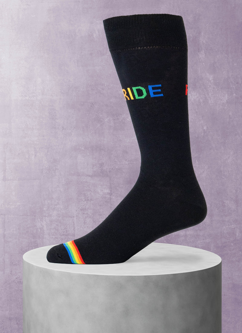 Big and Tall Pride Sock in Black