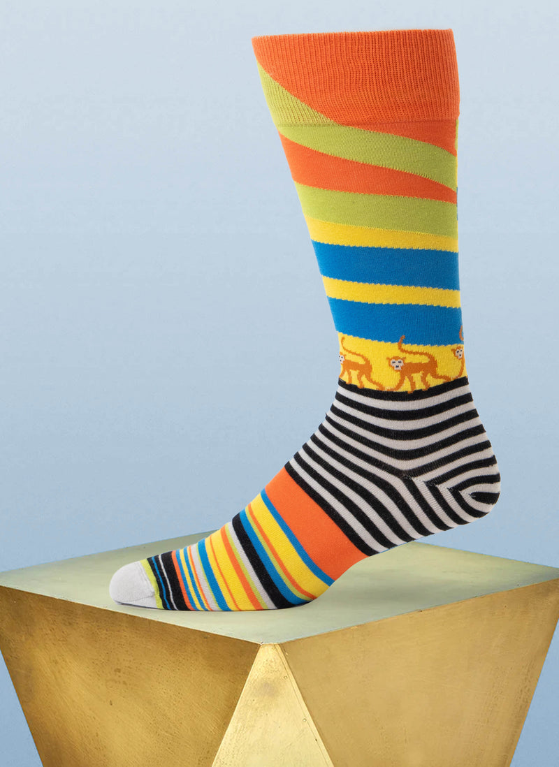 "Monkey Business" Sock in Black