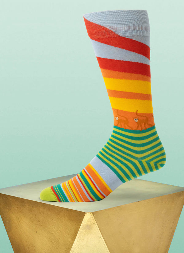 "Monkey Business" Sock in Green