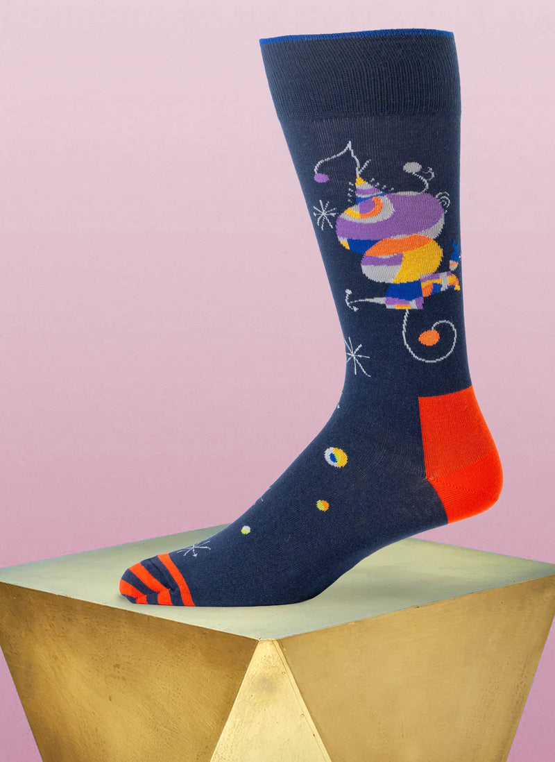 "Stir Fried Artistic License" Sock in Navy