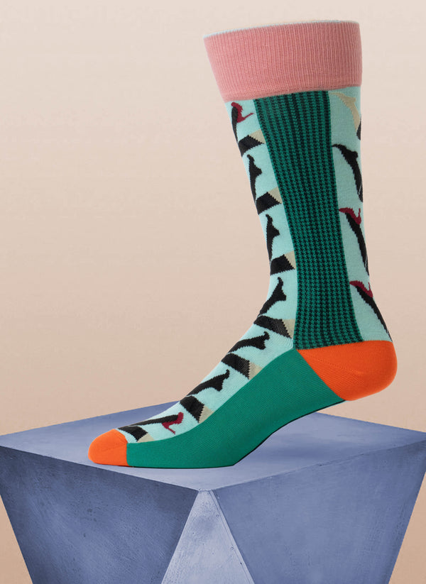 "Leave Your Hat On" Sock in Aqua