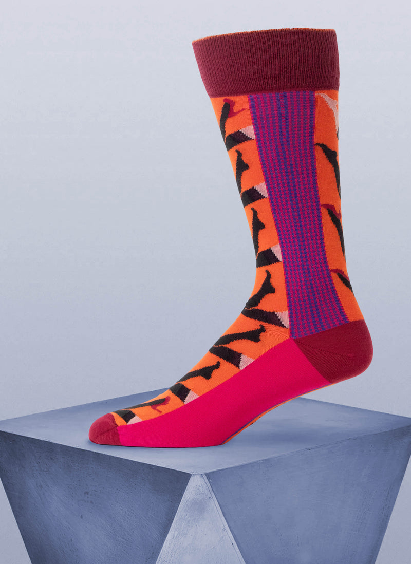 "Leave Your Hat On" Sock in Orange