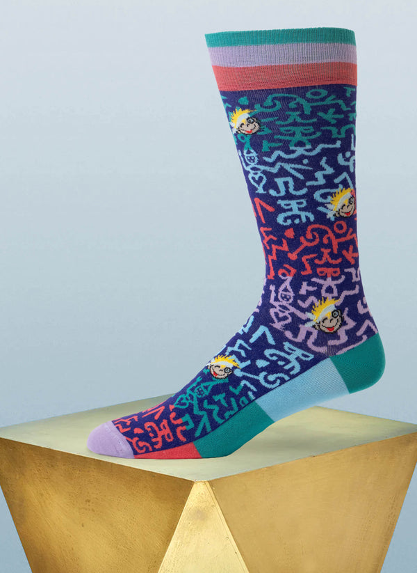 "Boy Wonder" Sock in Teal