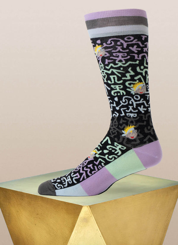 "Boy Wonder" Sock in Lavender