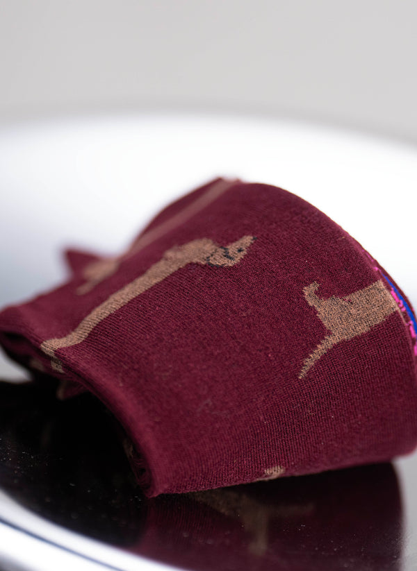 "Love Me Forever" Sock in Burgundy