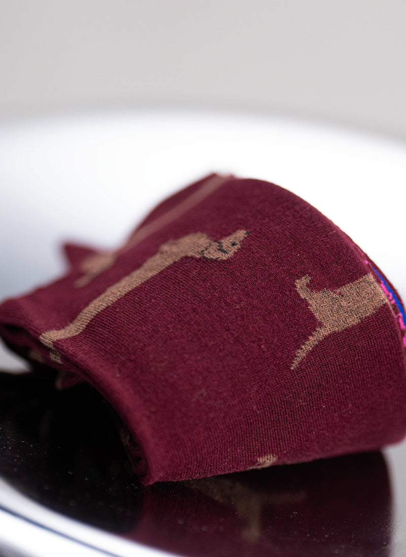 "Love Me Forever" Sock in Burgundy