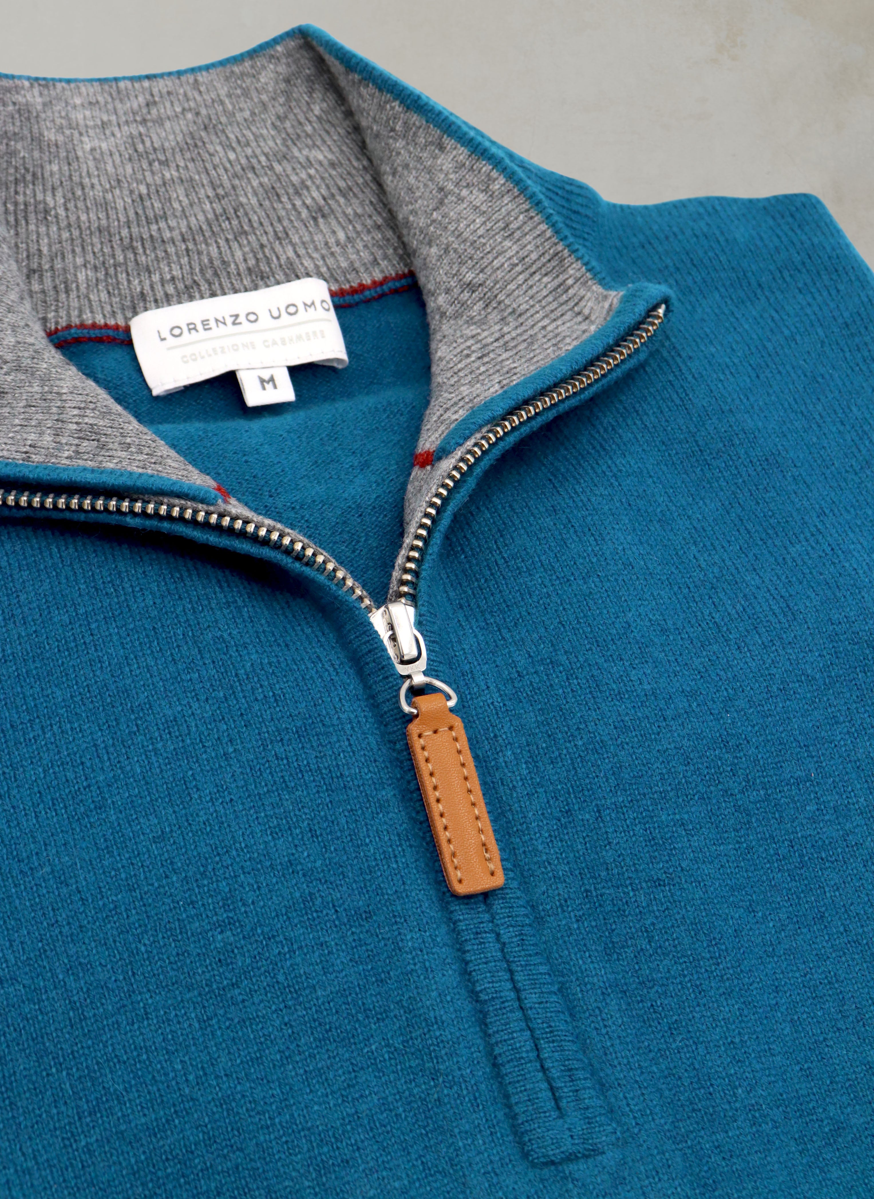 Quarter-Zip Pullover Sweater - Lilac Cashmere Wool Men's Italy Gionfriddo main image 1