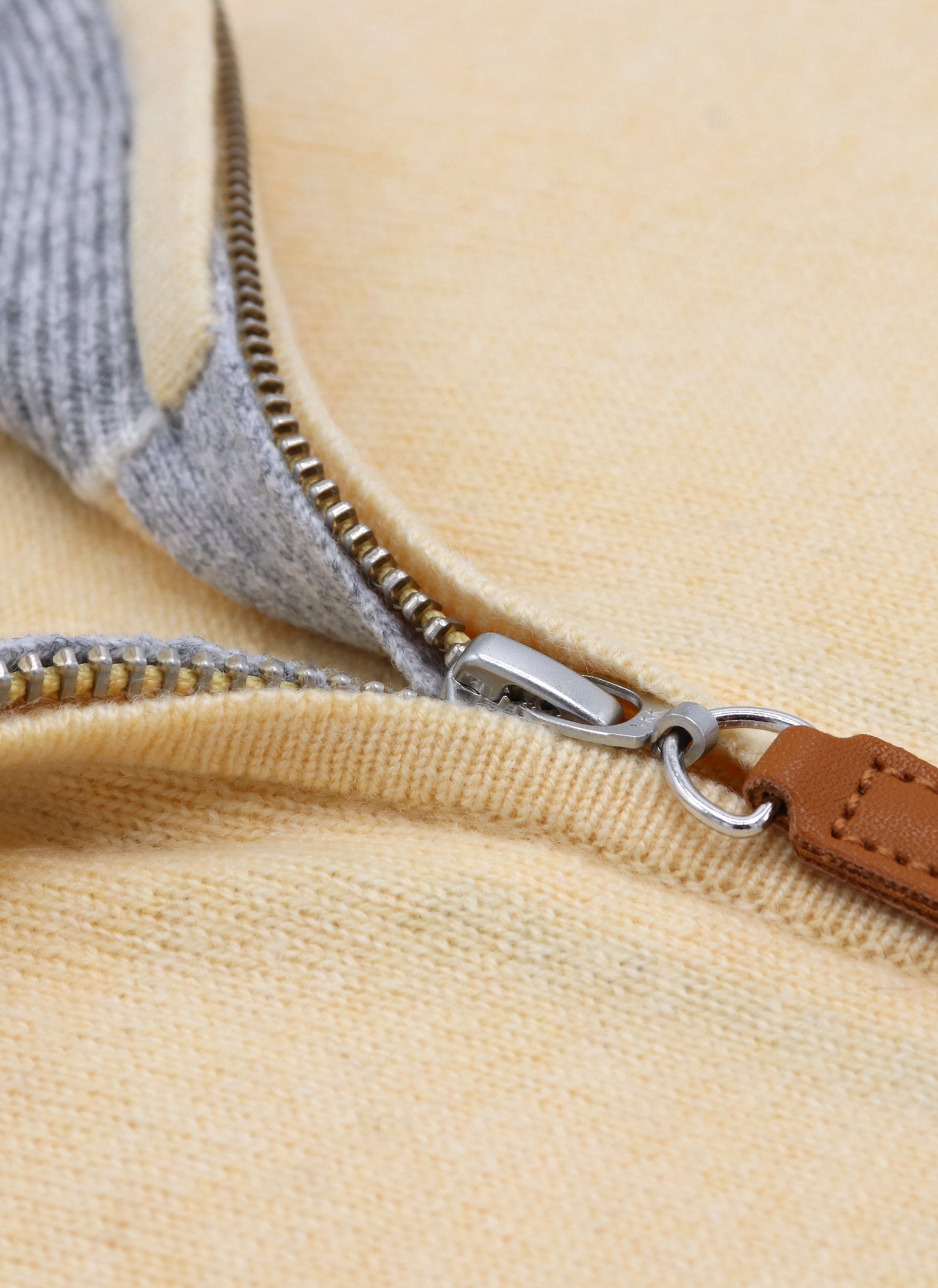 Men's Madison Quarter Zip Cashmere Sweater in Yellow – Lorenzo Uomo