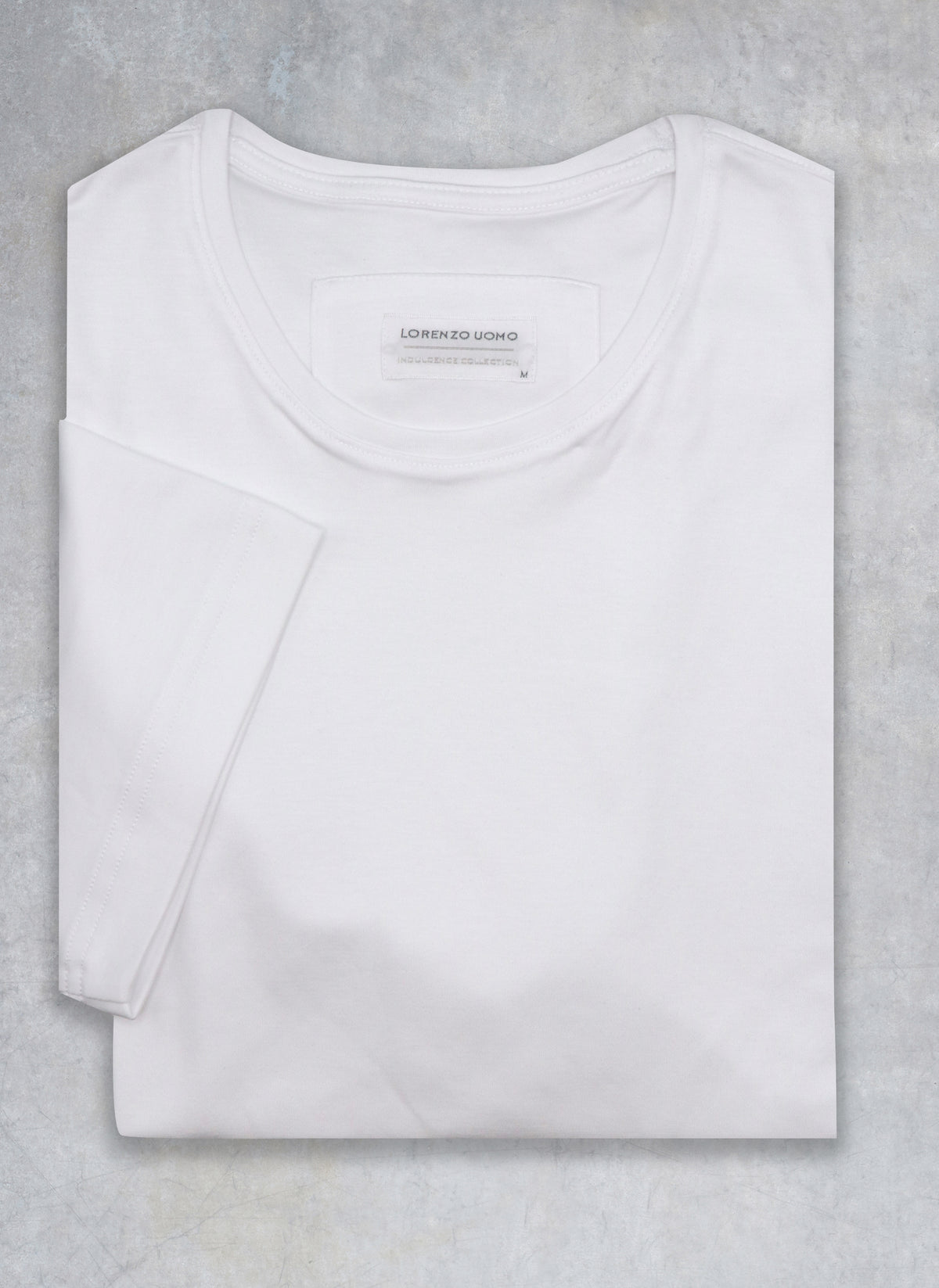 Supima® Cotton Crew Neck T-Shirt in White – Lorenzo Uomo