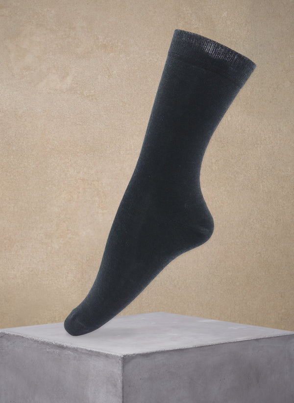 Women's Merino Wool Trouser Sock in Black